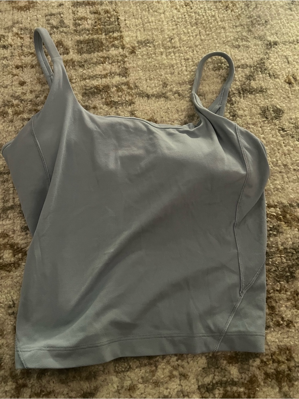 Lululemon Strappy Nulu Shelf Tank Top in Chambray